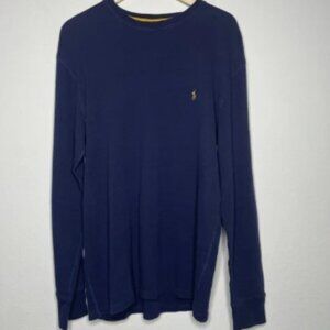 Polo Ralph Lauren Men’s Sleepwear Navy Blue Cotton Long Sleeve Tee Thermal